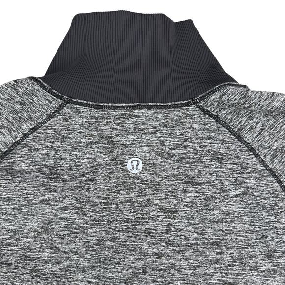 LULULEMON Always Alert 1/2 Zip Size 6 Heathered Black - Picture 7 of 8